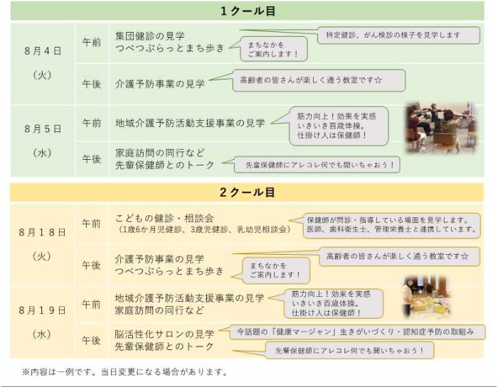保健師のインターンシップ募集4